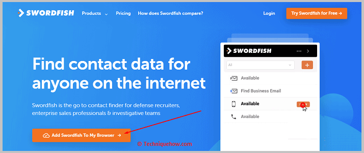 Click on Swordfish extension