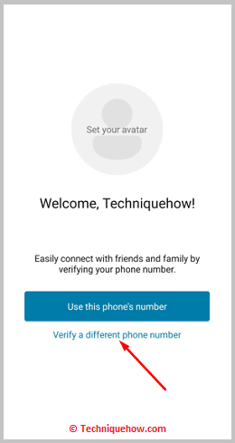 Click on Verify other number