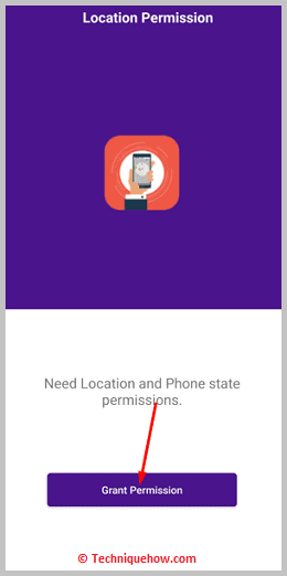 Click on get permission