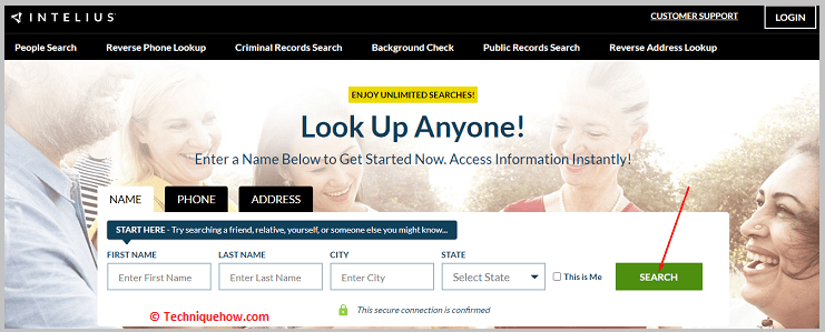 Click on intelius.com