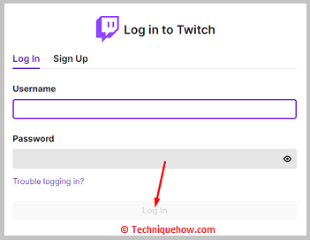 Click on login