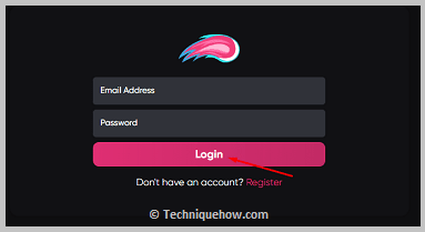 Click on login