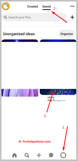 Click on profile