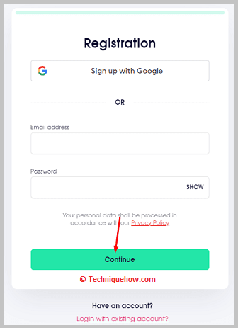 Click on register