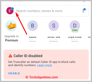 Click on search