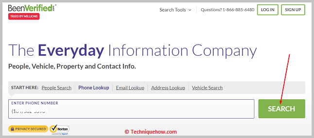 Click on search