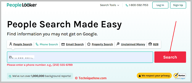 Click on search button
