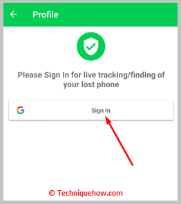 Click on sign in