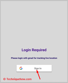 Click on sign in
