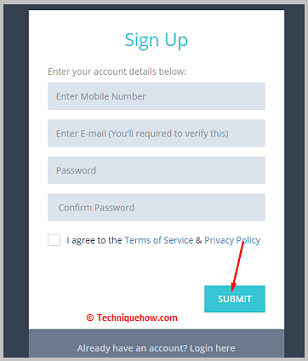 Click on submit