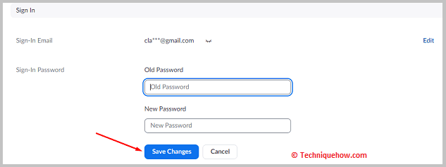 Click on the Save Changes button