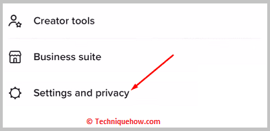 Click on the Settings and privacy option