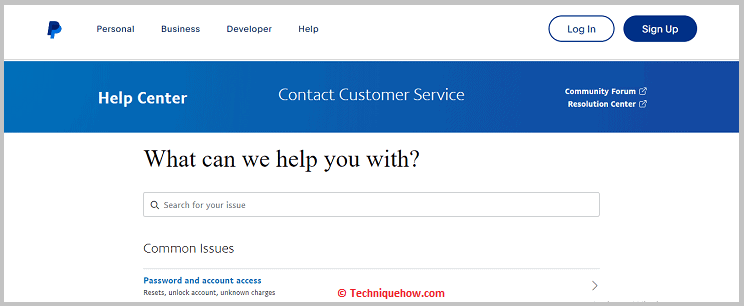 Contact page paypal