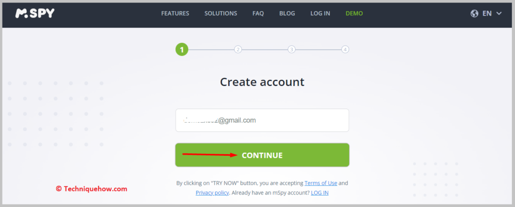 Create your account 9