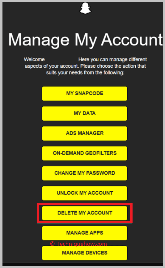 Deleting Your Snapchat Account