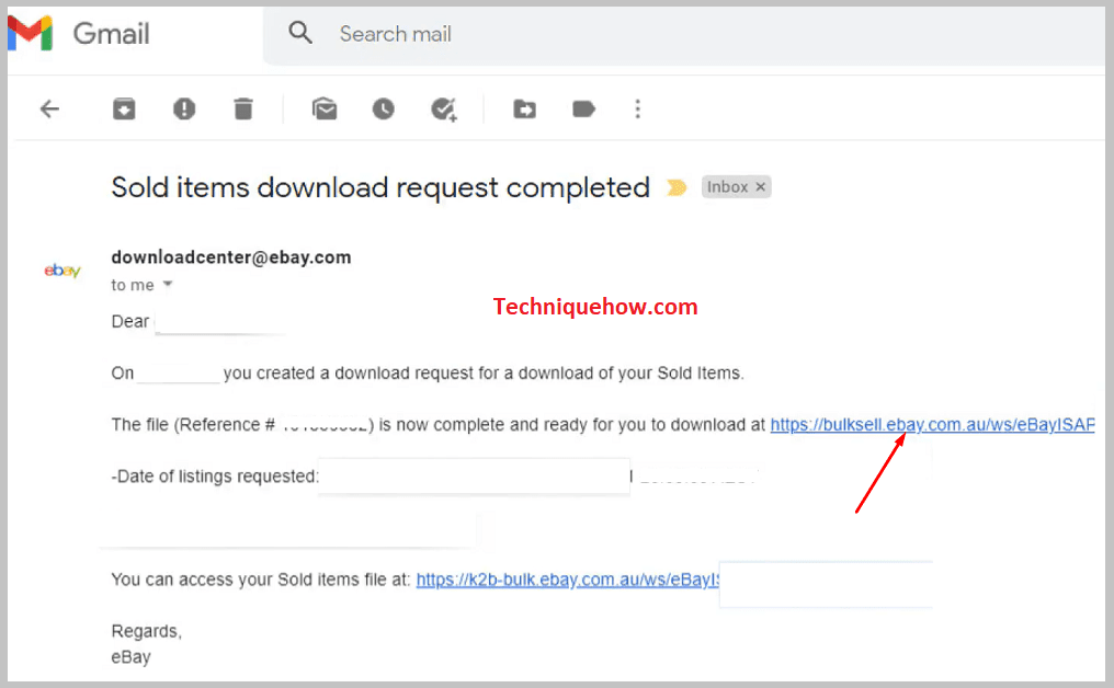 Download link from the mail