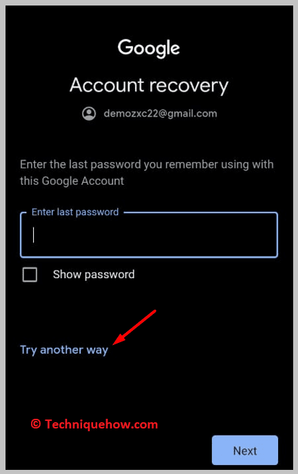Enter the last password