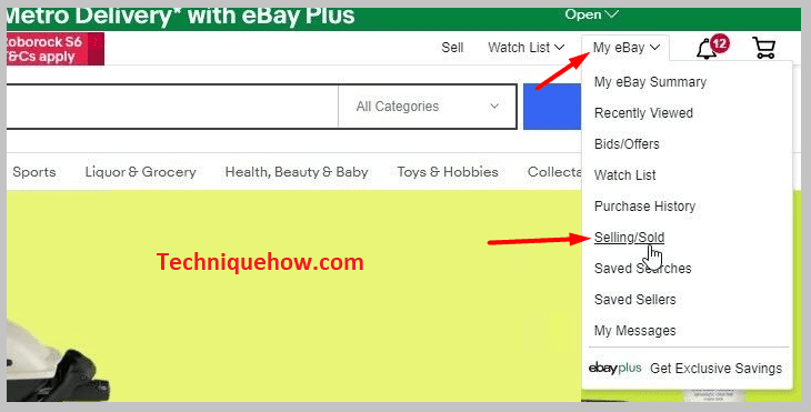 Go to My eBay