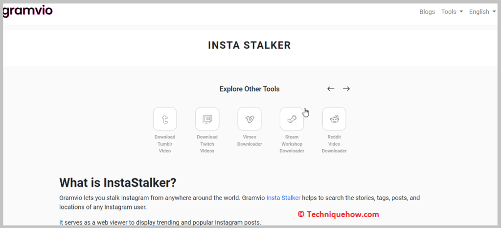 Gramvio Insta Stalker