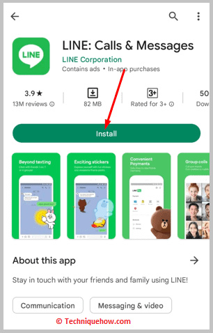 Install LINE app
