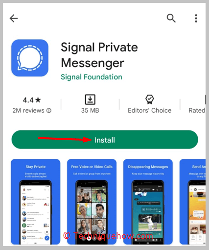 Install the Signal app 