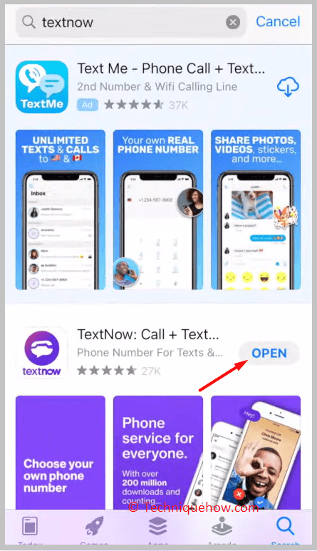 Install the TextNow app