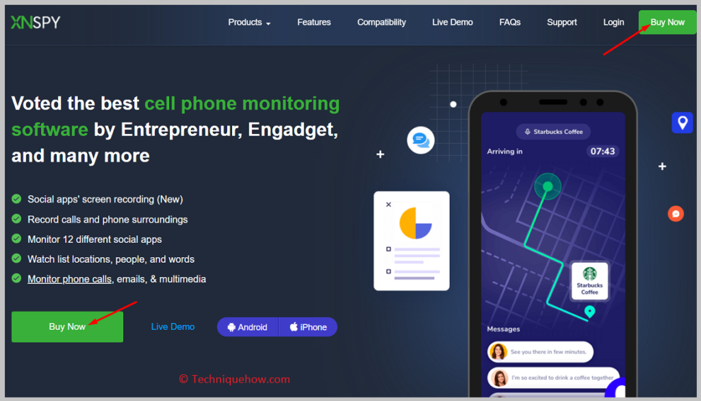 Install the XNSpy app on the device
