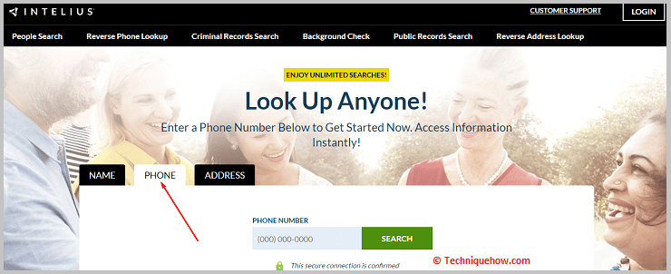Click on PHONE