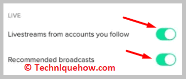 Livestreams from accounts you follow