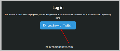 Login with twitch