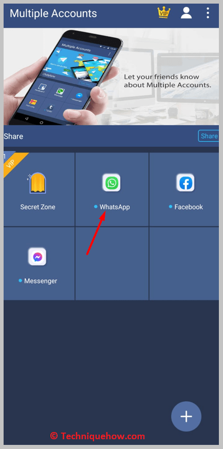Next click on WhatsApp