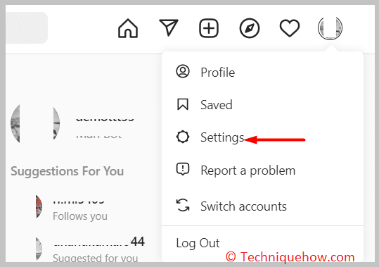 Next, click on the settings icon