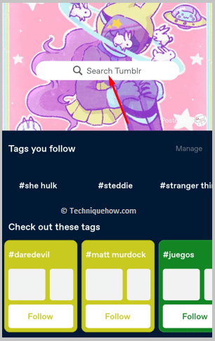 Search on Tumblr Directly