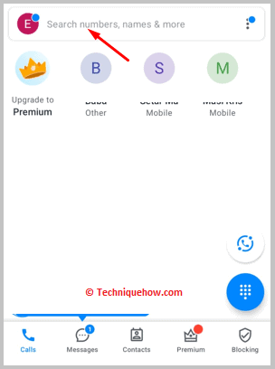 Search phone number on true caller