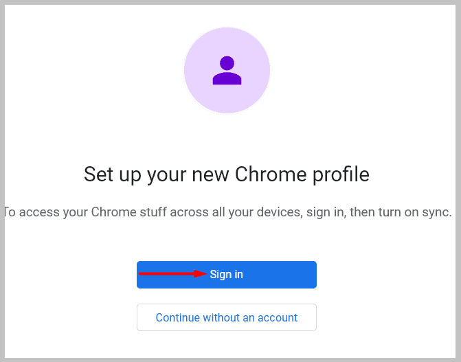 Sign in to your Google account