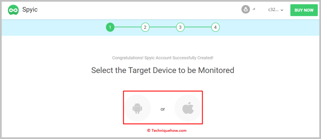 Spyic app on the target device