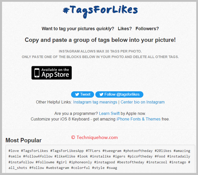 Tags for Likes