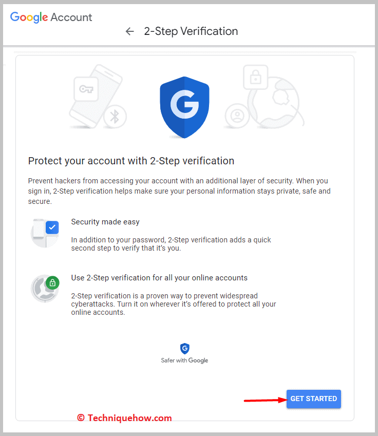 Tap the ‘GET STARTED’ option