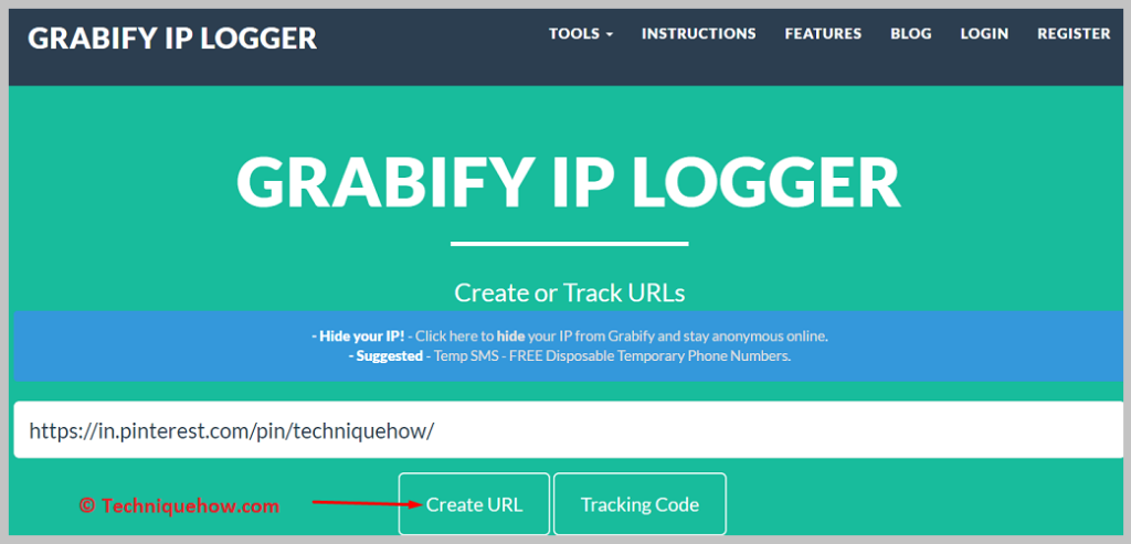 Then click on the Create URL button