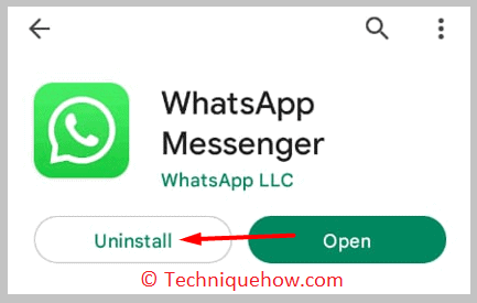 Uninstalling WhatsApp