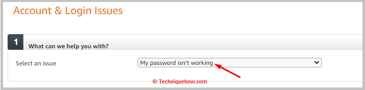 You need to click on My Password isn't working.