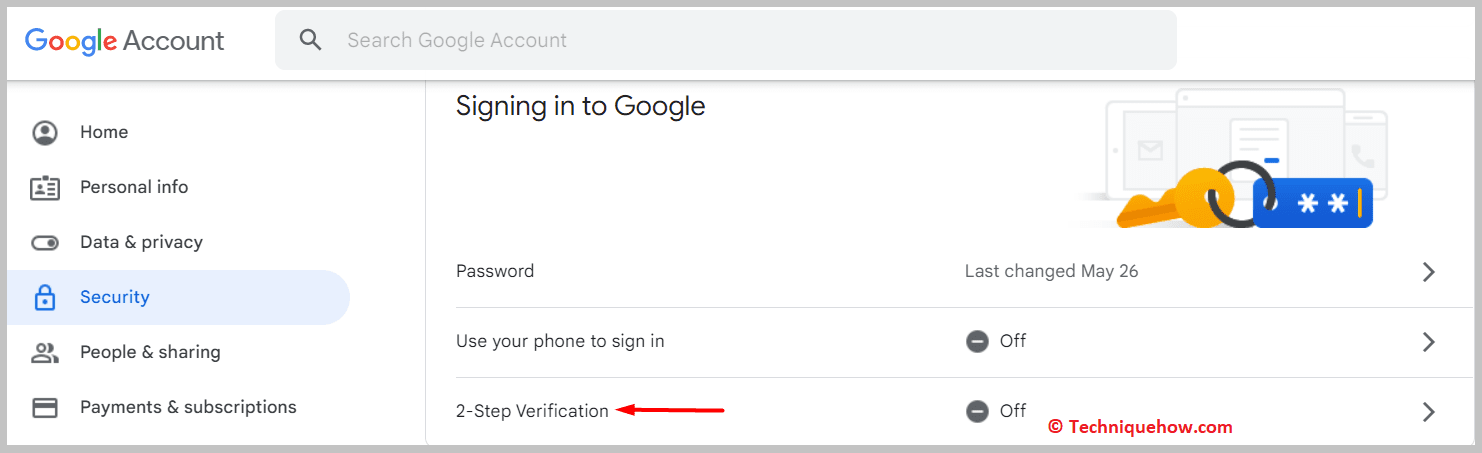 choose 2-step verification