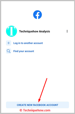 click on CREATE A NEW FACEBOOK ACCOUNT