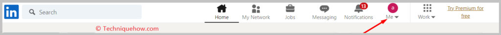 click on 'Me'
