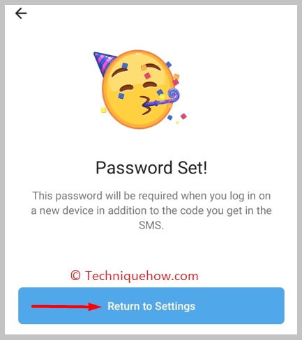 click on Return to Settings