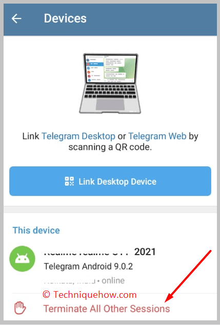 click on Terminate all other sessions