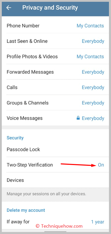 click on Two-step verification