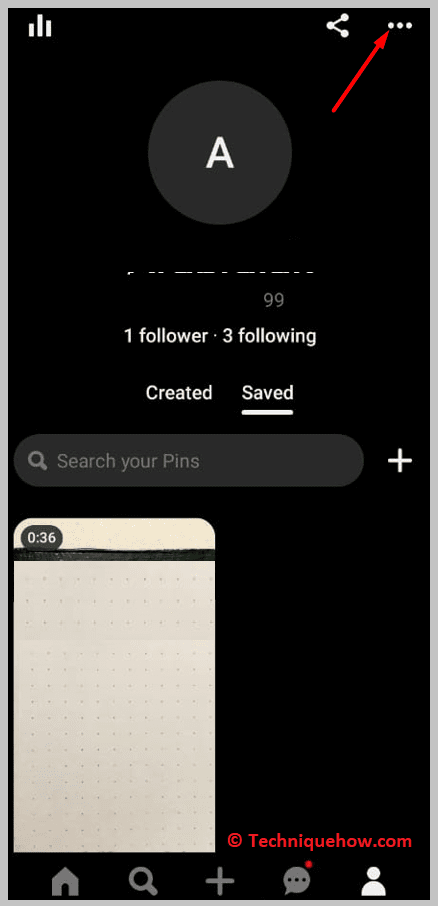 click on the three dots icon
