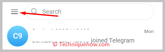 click on the three lines icon web