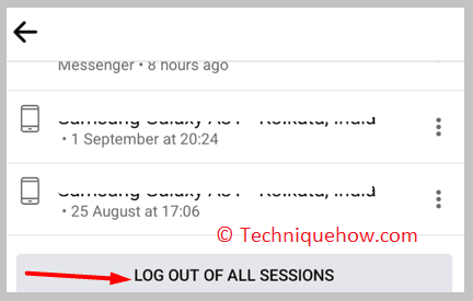 click the Log out option